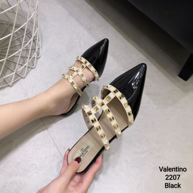 Shoes Flat Import TERMURAH Bahan Glosy VL KODE 2207