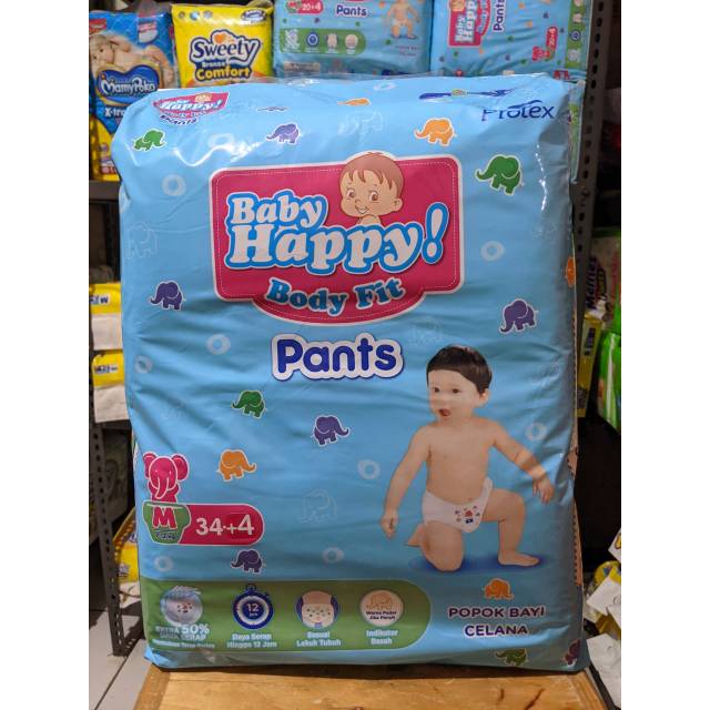 Pampers baby happy body fit pants M,L,XL, XXL