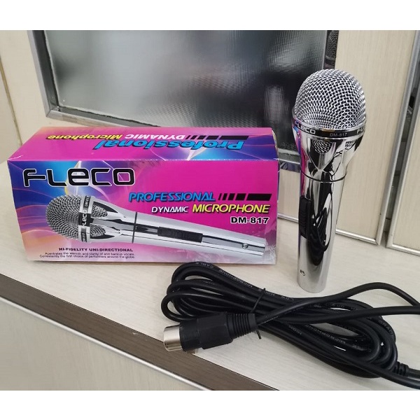 Microphone Kabel Fleco DM-817 Mic Kabel Fleco 817 - Mic Karaoke Murah