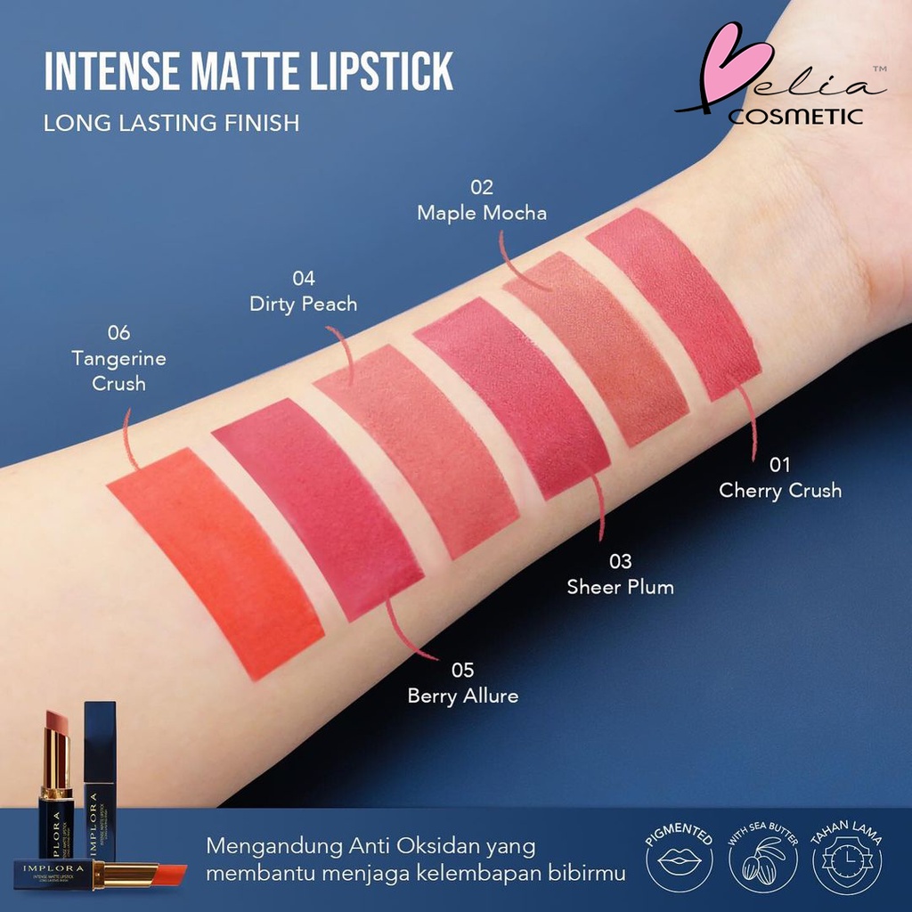 ❤ BELIA ❤ Implora (✔️BPOM) Intense Matte Lipstick Long Lasting Finish | lipstik mate implora