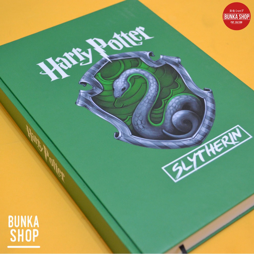 

Note Book Hardcover Film Harry Potter Asrama Slytherin Ukuran A5 200 lembar Jurnal Agenda Planner Notebook Gift Couple