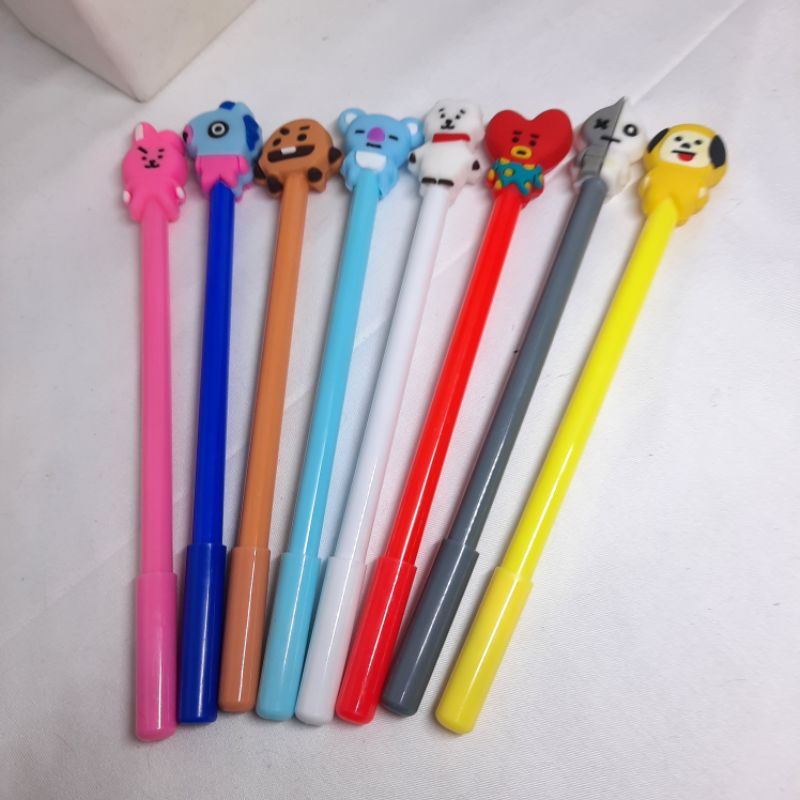 Pulpen Motif Karakter BT 21 + Penghapus