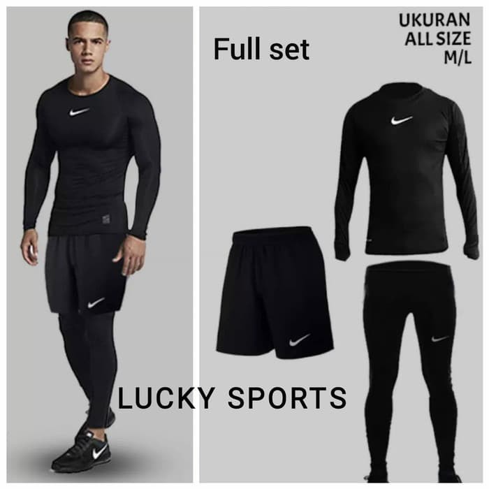 PROMO!! PAKET Baselayer Baju legging dan celana olahraga Gym Fitness TERJANGKAU TERMURAH