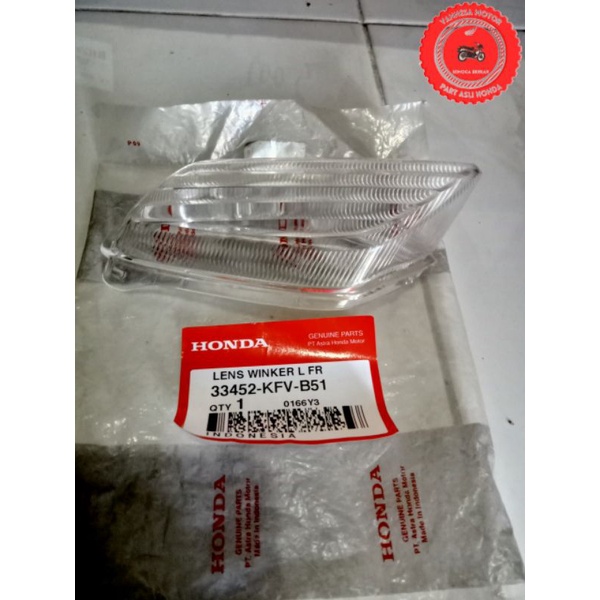 KACA MIKA LAMPU SEIN DEPAN KIRI 33452-KFV-B51