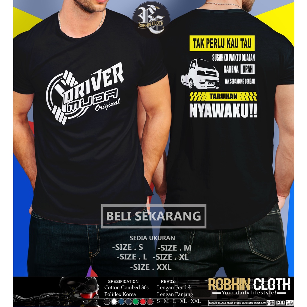 Kaos Driver Muda V Pick Up T1200ss L300 Baju Otomotif