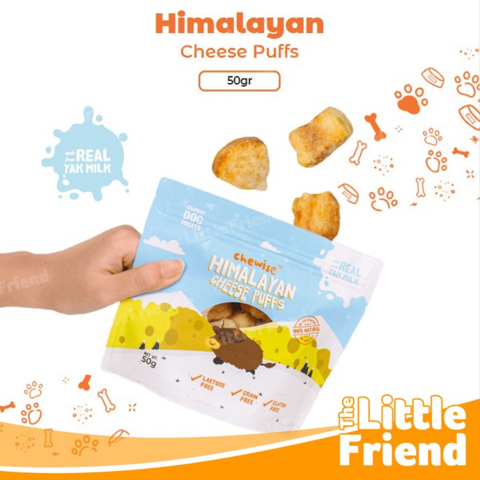 Snack Cemilan Kunyah Anjing HIMALAYAN CHEESE BAR PUFFS CHEWISE