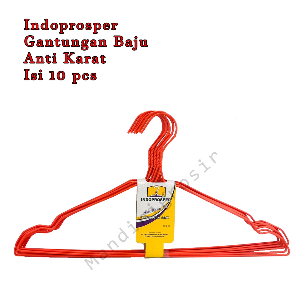 Gantungan Baju * Indoprosper * Anti Karat *  Isi 10 pcs