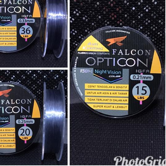 ►promo◄ -359 Senar Pancing Cepat Tenggelam Anti Keriting IGFA Falcon Opticon