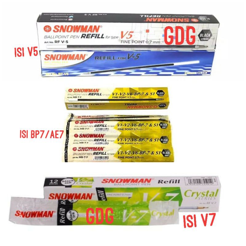 

MG - ISI PULPEN SNOWMAN MR7(AE7) / V7 / V5 (12pc)