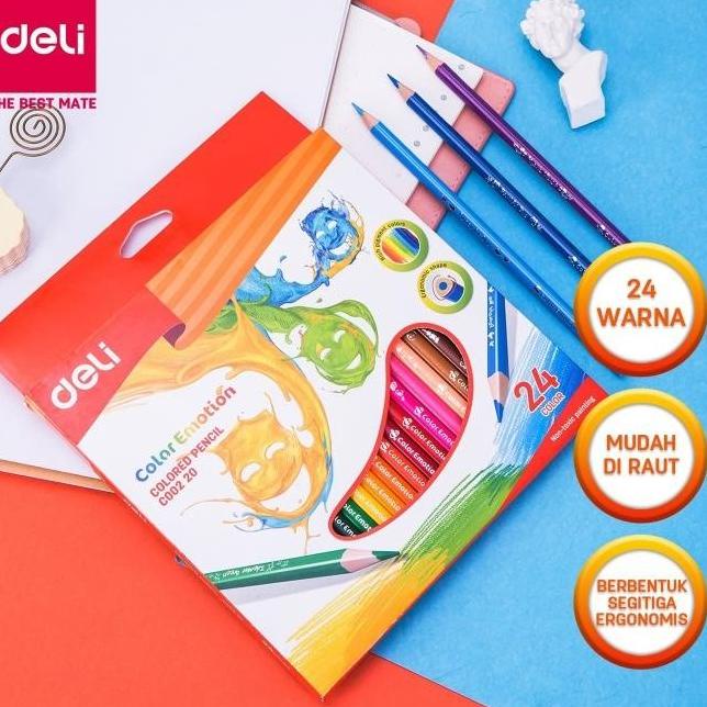 

GT351 TERBARU DELI COLORED PENCIL TRIANGLE SOFT BASSWOOD RICH 24C EC00 YHJTY54654