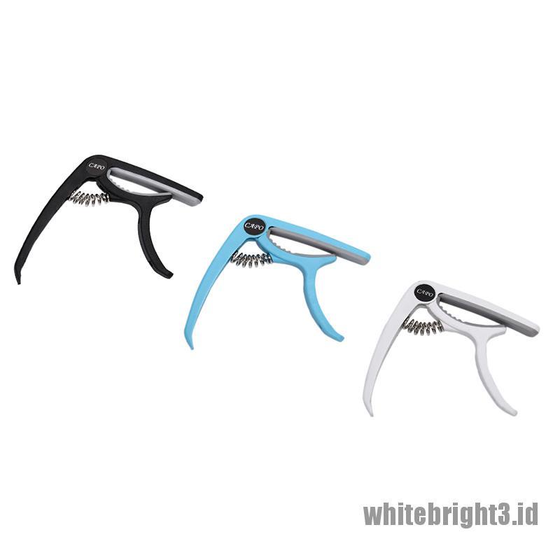 Capo Quick Tuning Clamp Bahan Plastik Warna Putih Untuk Gitar Akustik Elektrik