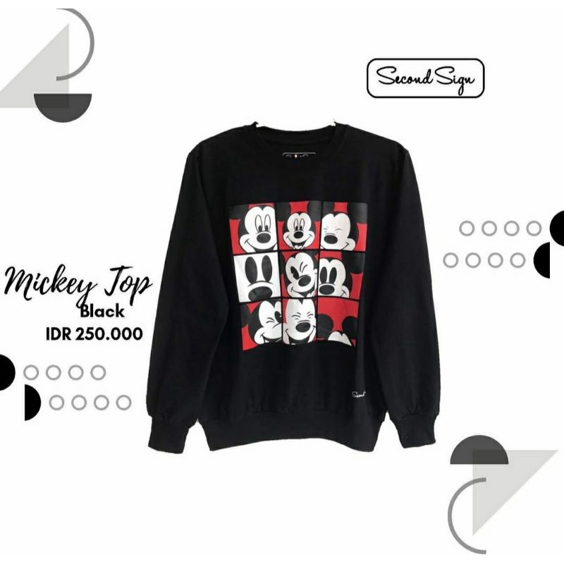 Second Sign Mickey Top / Atasan Mickey Top Second Sign / Top Mickey Second Sign / SS Mickey Top