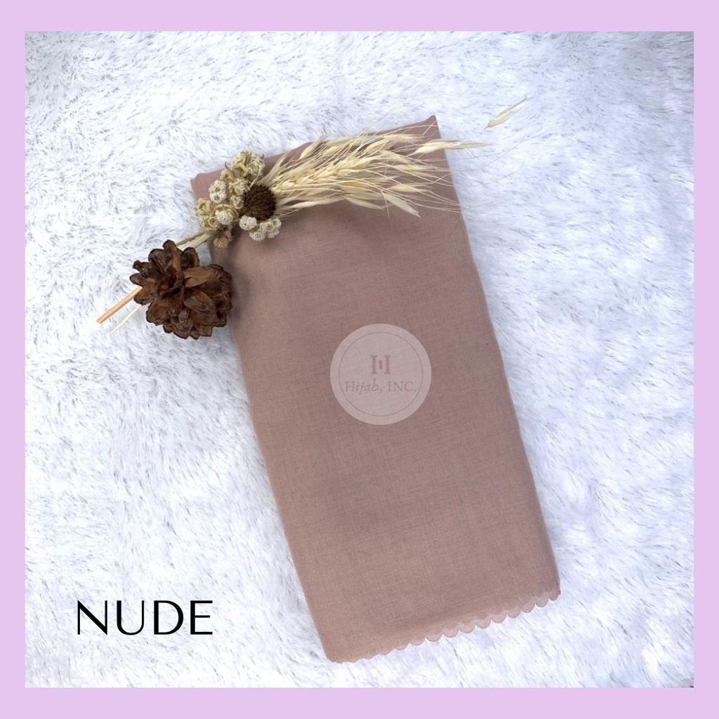 Hijabinc - Athalia Square Hijab Paris Premium Quality-Nude