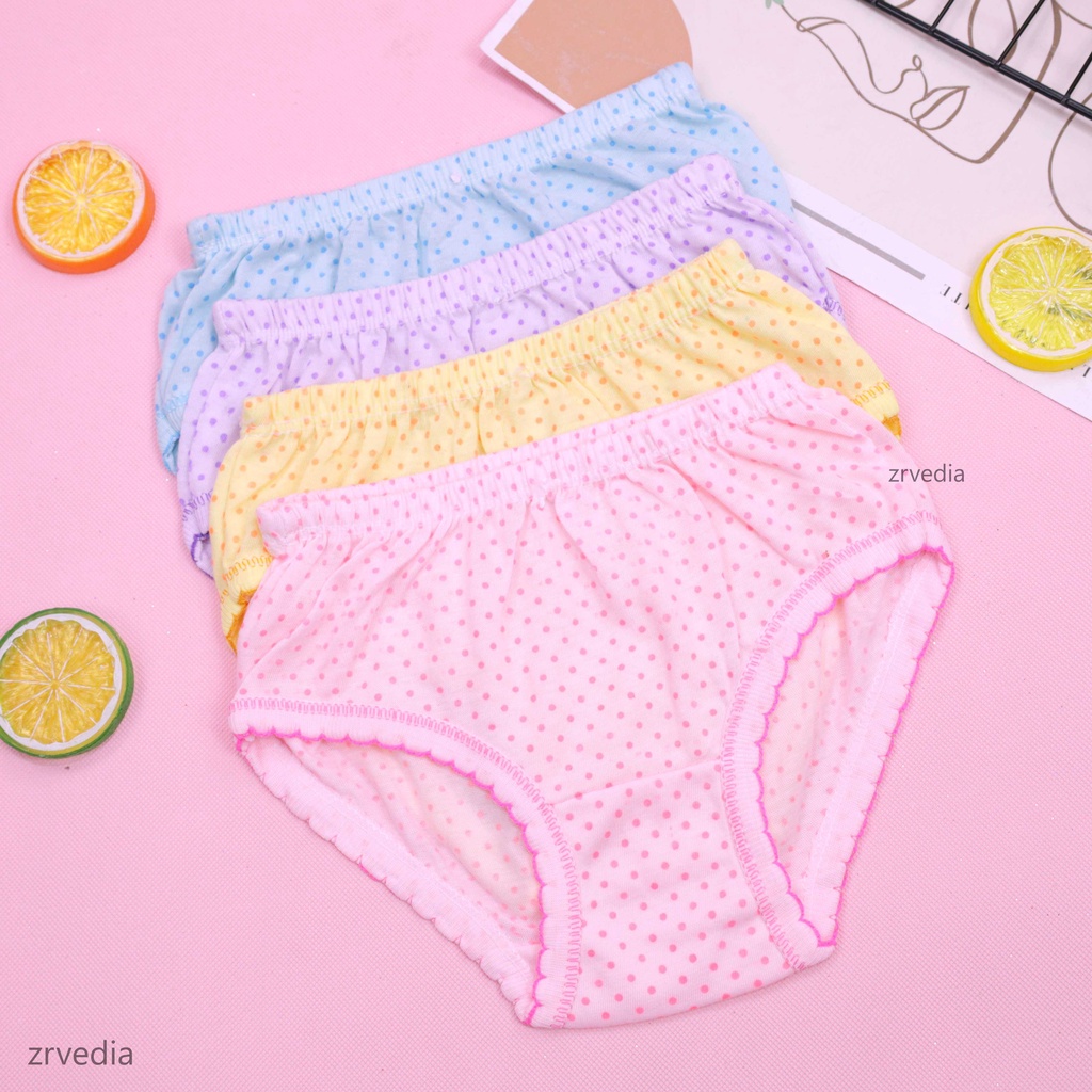 (ISI 3 PC) Celana Dalam uk 3-4 Tahun / Pakaian Dalam Anak Perempuan CD  Polos Underwear Kids Cewek