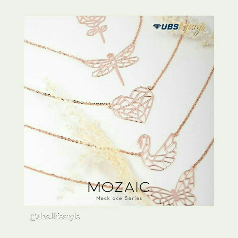 KALUNG LINEA UBS EDISI MODEL MOZAIC KUPU, KURA, LOVE, BUNGA ANGSA  CAPUNG UBS 375