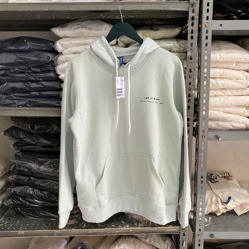 Hoodie H*M Let it bloom mint