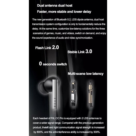 Fiil CC PRO ANC+Dual ENC TWS Earphone Earbud Bluetooth 5.2 Gaming