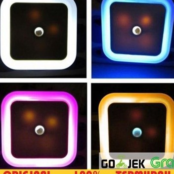 TaffLED Lampu Tidur LED Sensor Cahaya EU Plug L200 Lampu Malam Otomatis Putih Pink Grab medan