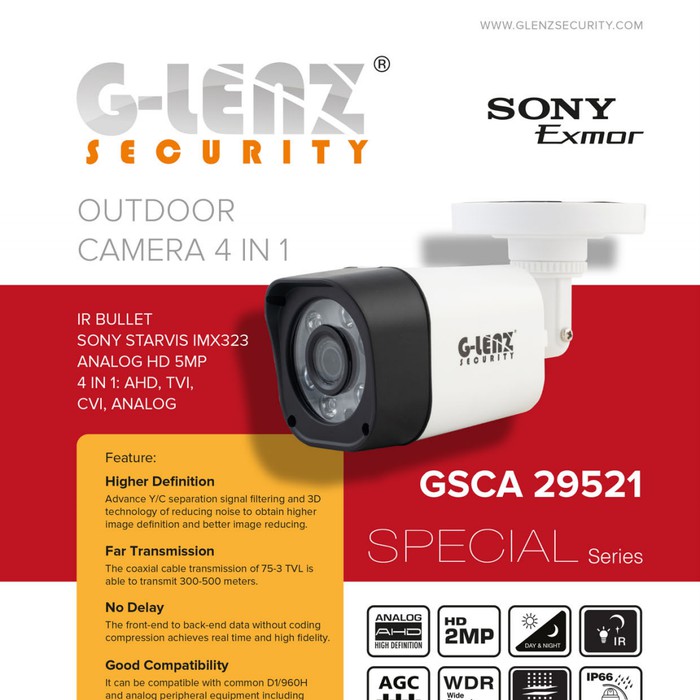 PROMO CAMERA CCTV GLENZ STARVIS SONY EXMOR FULL HD 2.0 MP 4 IN1