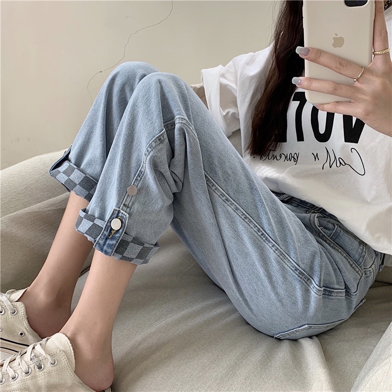 JEANS PANTS BOYFRIEND BAGGY IMPORT WANITA DENIM BF HIGHWAIST MX893