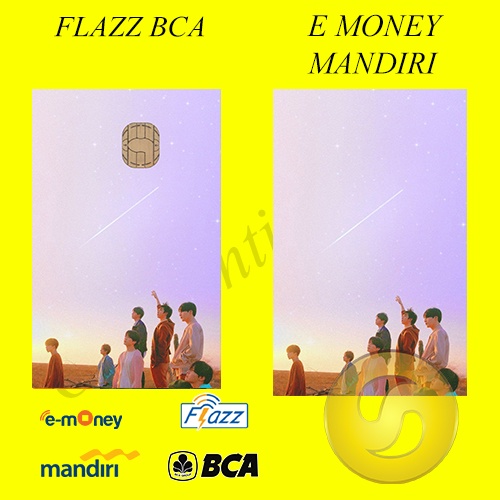 CUSTOM KARTU FLAZZ BCA GENERASI 2 ATAU EMONEY/SALDO 0 - BTS EDITION