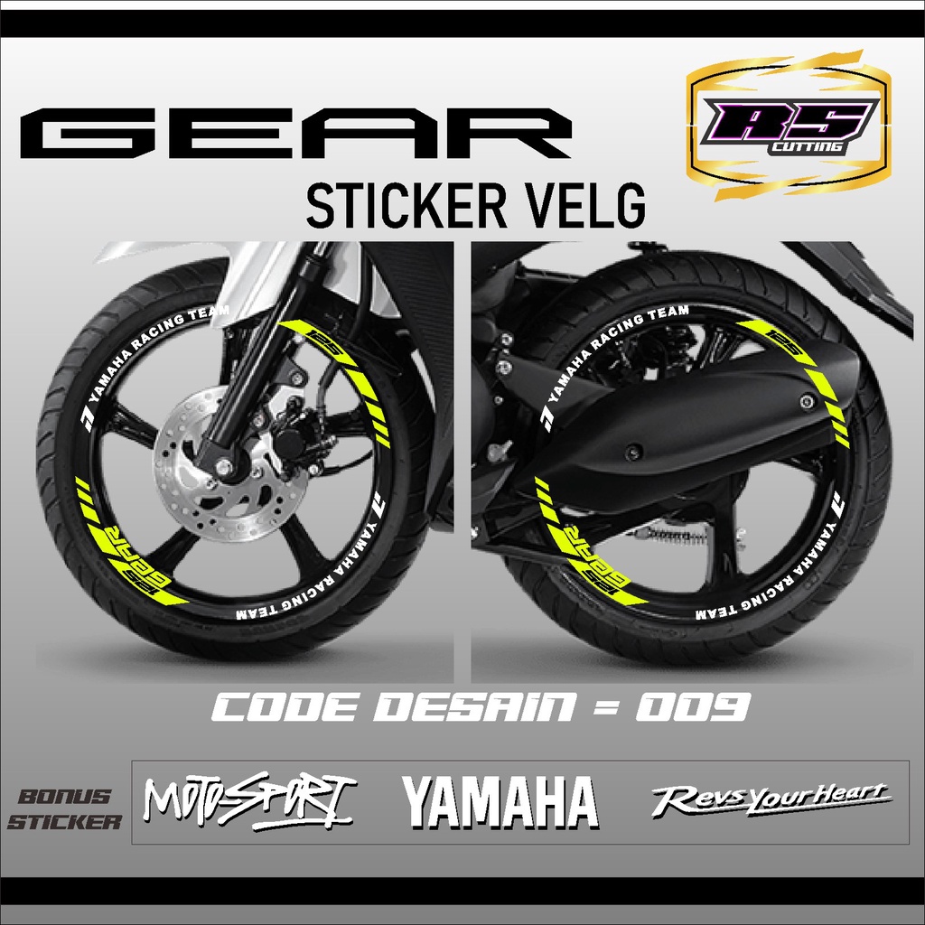 STICKER VELG YAMAHA GEAR 125 List velg Yamaha GEAR 125 - Aksesoris Motor Stiker Lis Velg Yamaha GEAR