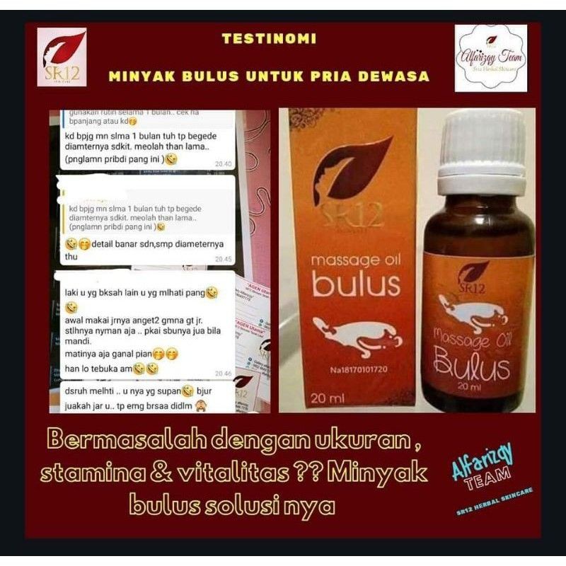 MINYAK BULUS ASLI | BULUS SR12 | PEMBESAR PAYUDARA | PEMBESAR MR.P [BPOM]