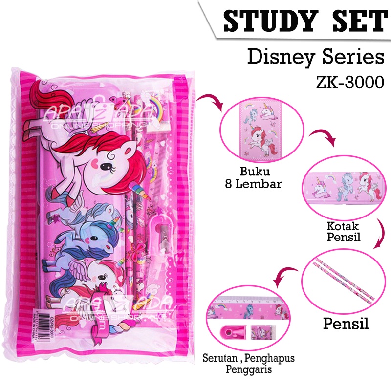 

Apazada - Paket Alat Tulis Study Set Karakter Perlengkapan Sekolah / Set Alat Tulis ZK-3000