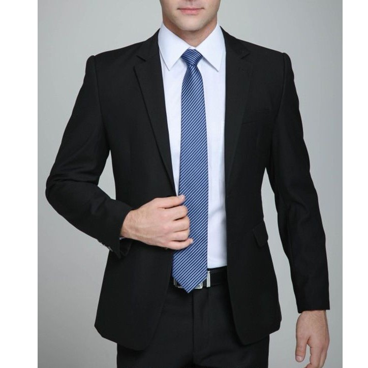 SETELAN BLAZER FORMAL PRIA RESMI 2IN1 - ERIC BLACK BLAZER SLIMFIT ORIGINAL NIKAYU