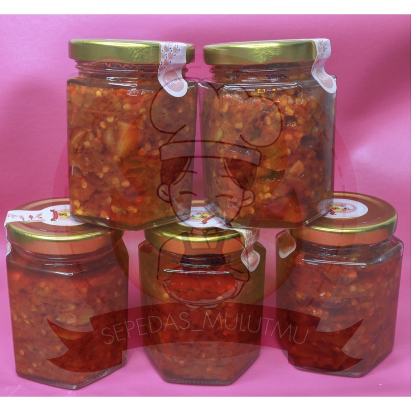 

sambal cumi, pete, teri, jengkol, bawang isi 195gr