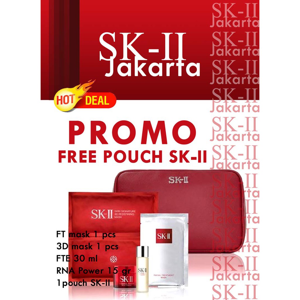 SK-II/SKII/SK II Paket promo FREE pouch SK-II/RNA Power &amp; 3D mask