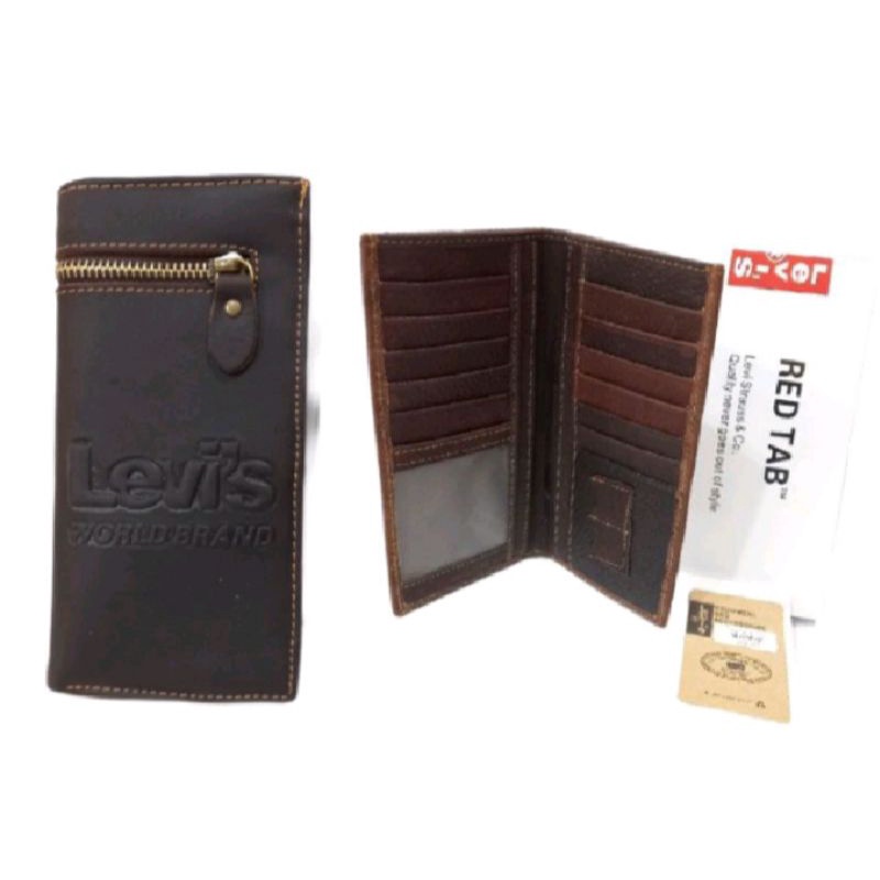 Dompet panjang/Dompet Kulit panjang/Dompet Pria panjang/Dompet pria kulit model panjang