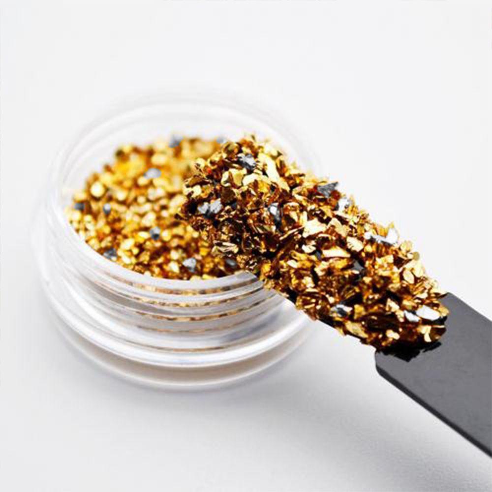 Agustina Kuku Berlian Imitasi 3D Desain Tidak Teratur Trendi DIY Manicure Gravel Nail Charms