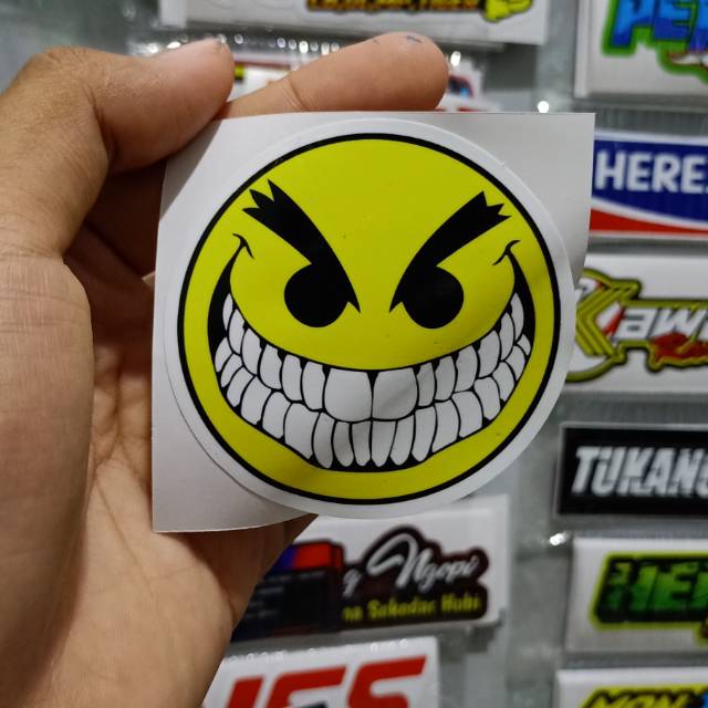 Sticker printing EMOTICON SMILE Minim pembelanjaan 20rb bisa campur sticker yang lain