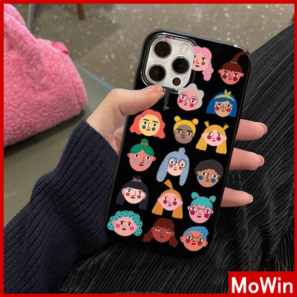 iPhone Case Silicone Soft Case Black Glossy Candy Shell Shockproof Protection Camera Cartoon Cute Avatar Compatible For iPhone 11 Pro Max 13 Pro Max 12 Pro Max 7Plus xr XS Max