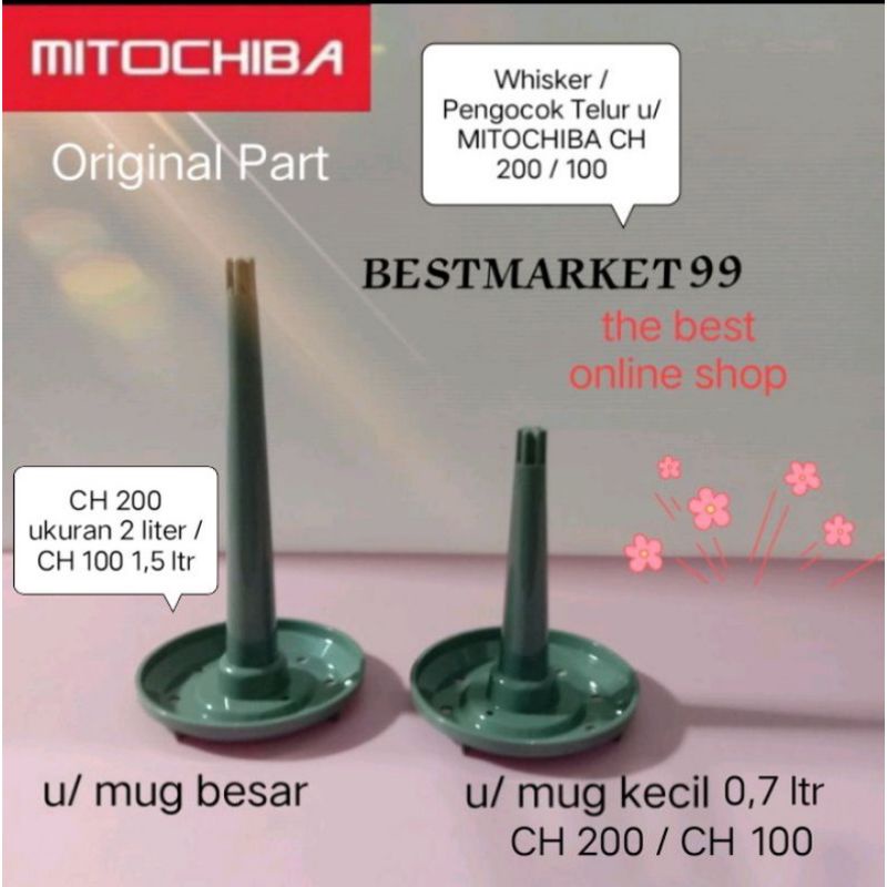 PENGOCOK TELUR WHISKER KOCOKAN TELUR CH 200 CH 100 ORIGINAL PART MITOCHIBA CH 200 CH 100 READY STOCK UNTUK GELAS KECIL DAN GELAS BESAR