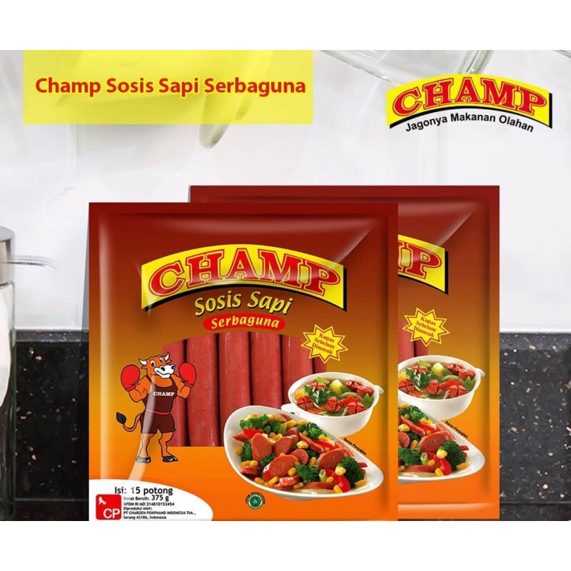 

CHAMP Beef Sausage 15 pcs [375g] / Sosis Sapi