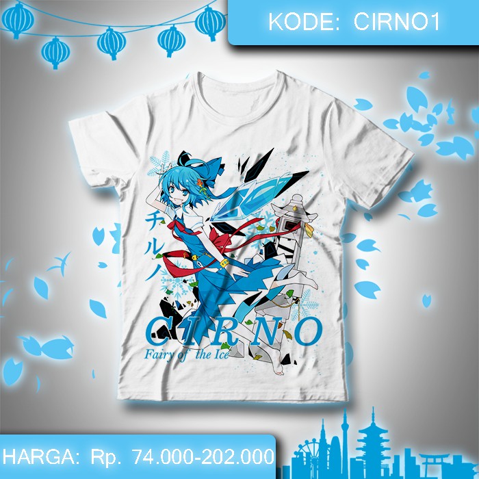 Baju Kaos Game Touhou Project - Cirno Baju Anime