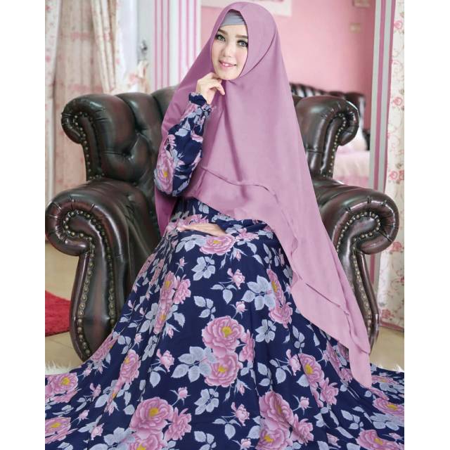 GAMIS SYARI AZIZAH NAVY SERIES PART 3