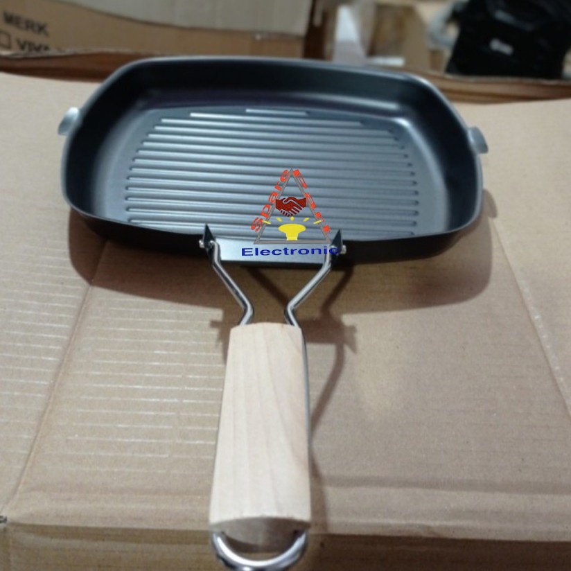 SQUARE GRILL PAN LIPAT COOKWARE / PANCI PANGGANGAN 24cm