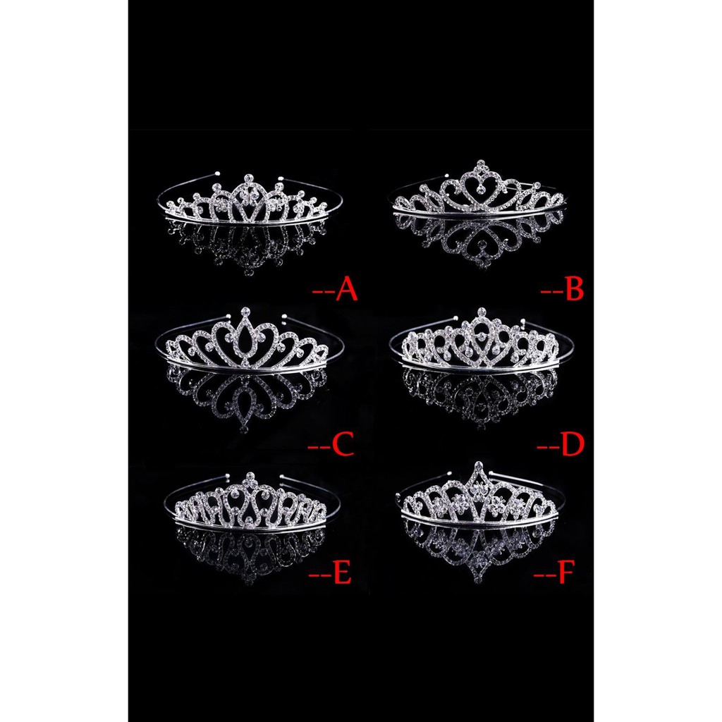 Jewelry Love Heart Butterfly Hair Accessories Crystal Rhinestone Crown