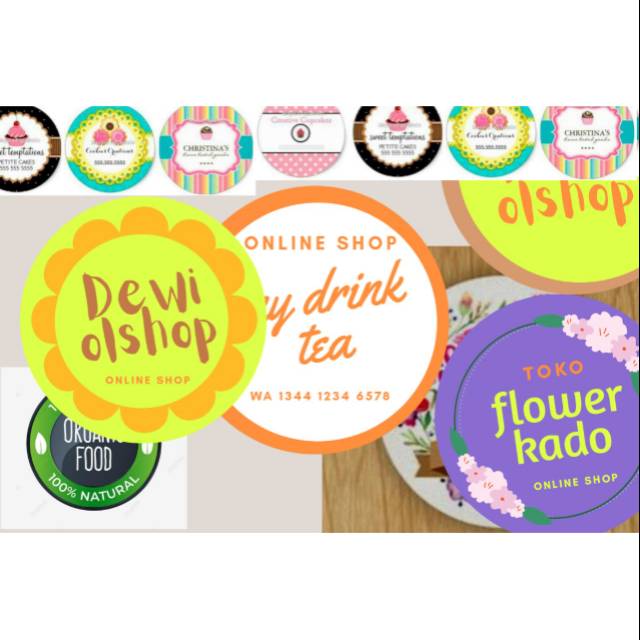 

Label stiker produk/kue/packing/olshop paket 100 pcs