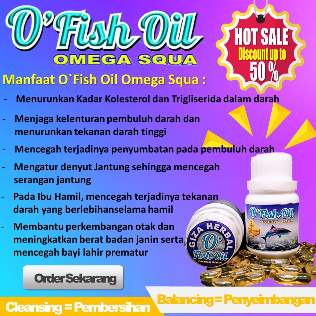 [GRATIS SABUN] Beli 3 Suplemen Penggemuk Badan O Fish Oil Omega Squa Minyak Ikan Hiu Suplemen Minyak Ikan