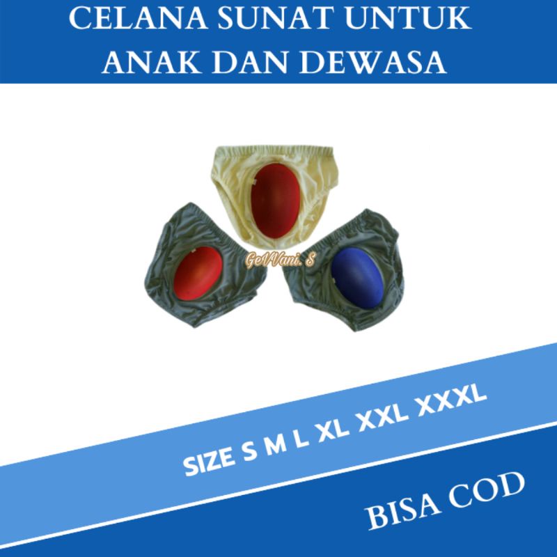 Celana Sunat Khitan Sempak Batok Alat Pelindung Sunat Anak Dewasa Size S M L XL XXL XXXL