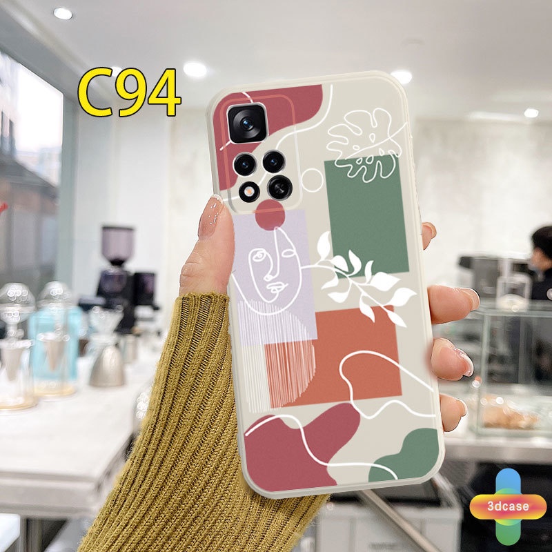 Case Xiaomi Redmi Note 9 8 10 10S 9 PRO MAX 9S Xiaomi Redmi POCO C3 X3 NFC X3 PRO M3 Redmi 9 9C NFC 9A 9i 9T 9AT 9 PRO Power 10X POCO M2 PRO Y12 Y20 A12 A54 A15 A16 Ins Art Line Face  Shockproof Cover