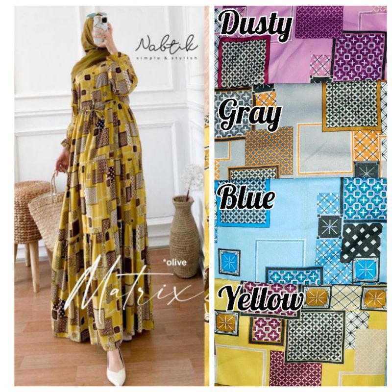 GAMIS HYGET MOTIF BUNGA ETNIK BEST SELLER / GAMIS BUSUI FRIENDLY / GAMIS MURAH