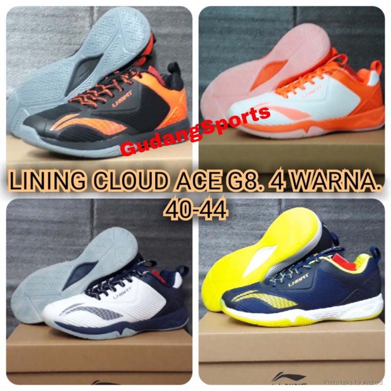 Sepatu Badminton Lining Cloud Ace G8 - Cloud Ace 8 Original 4 warna