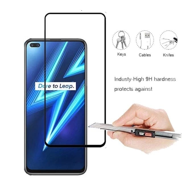 REALME 9 9 PRO 9 PRO+ 5 5i 5 PRO 6 6 PRO TEMPRED GLASS FULL LEM FULL COVER , ANTI GORES KACA TEMPERED FULL COVER SCREEN GUARD PELINDUNG LAYAR LIST FRAME BENING CLEAR REALME 9 PRO PLUS 9 PRO +