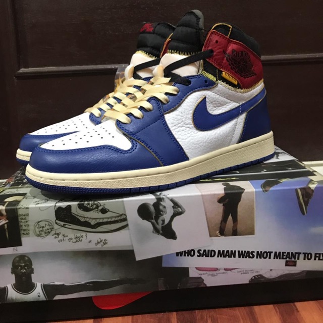 Sepatu Casual Nike Original | Nike Air Jordan Retro 1 Stormblue / Varsity Red