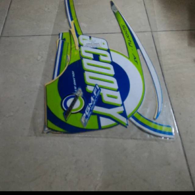 Striping Scoopy Sporty 2015 Biru